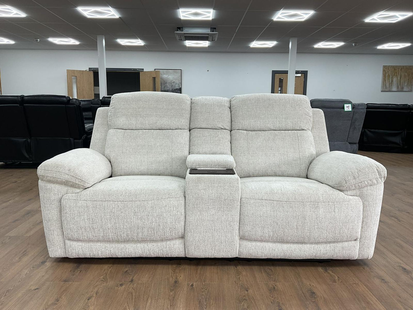 The Duchess "Lazy Lady" Electric Recliner Sofa Beige 2 Seater
