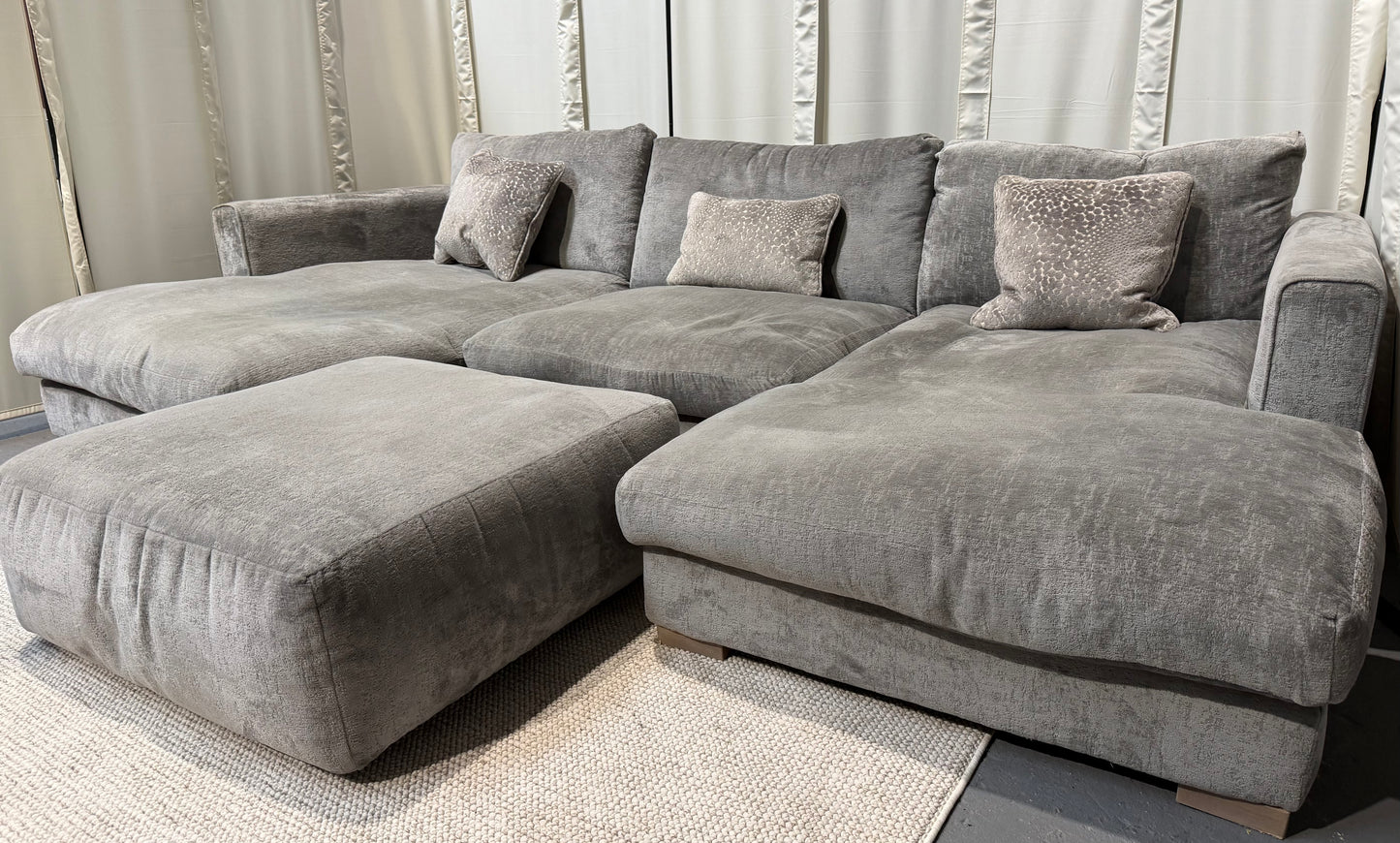Sofology cinema sofa with matching footstall