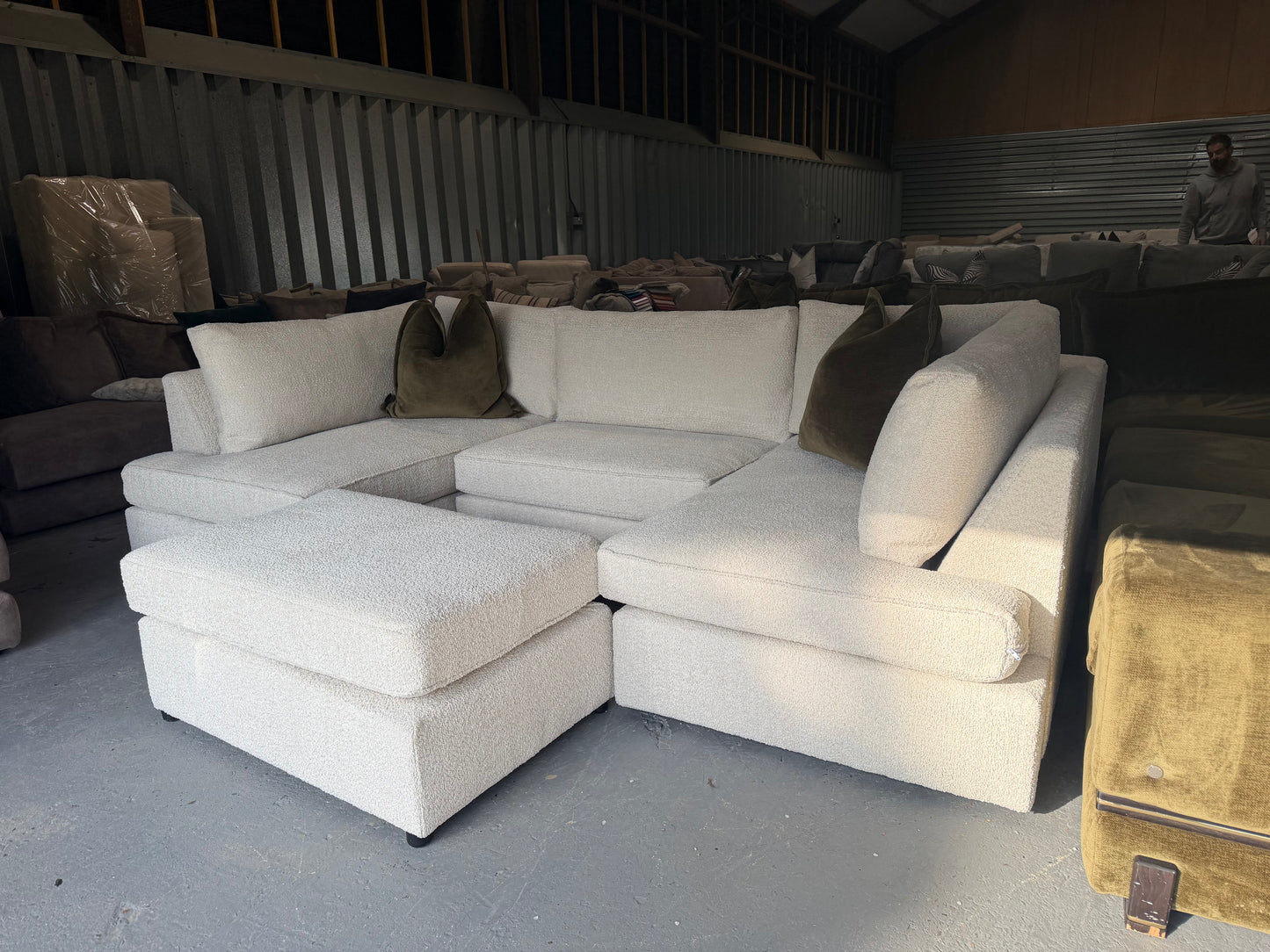 Carnaby U shape sofa with matching footstall