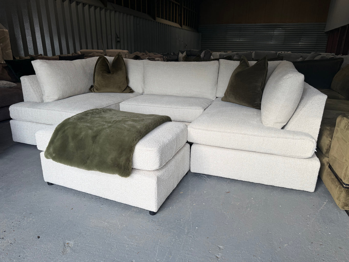 Carnaby U shape sofa with matching footstall
