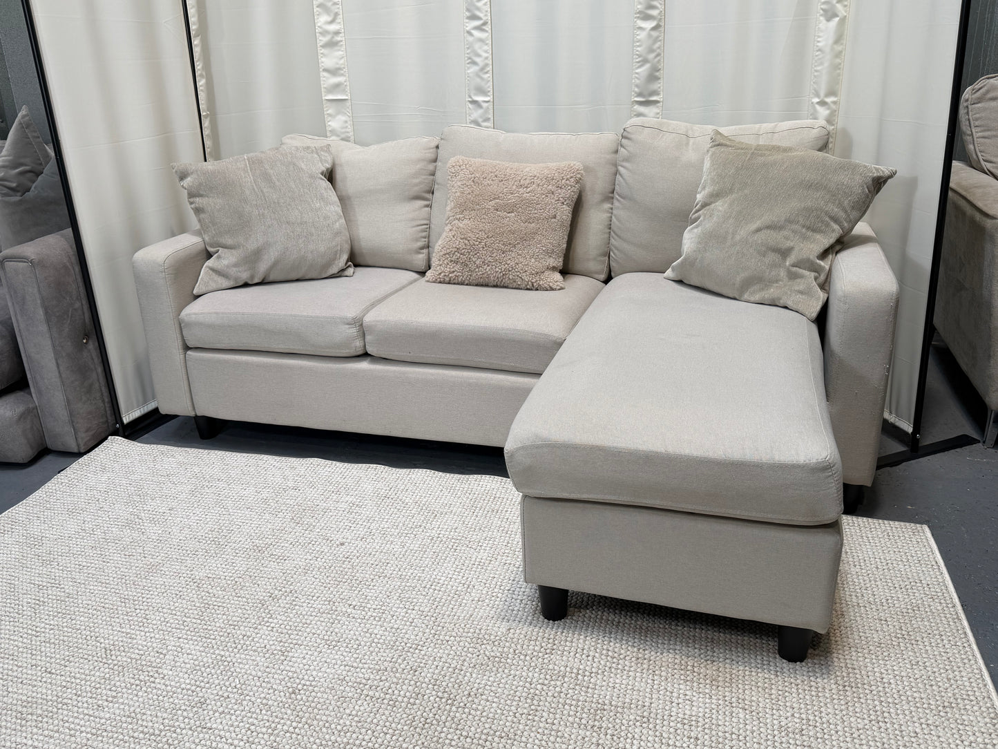 wayfair corner/three seater and footstall