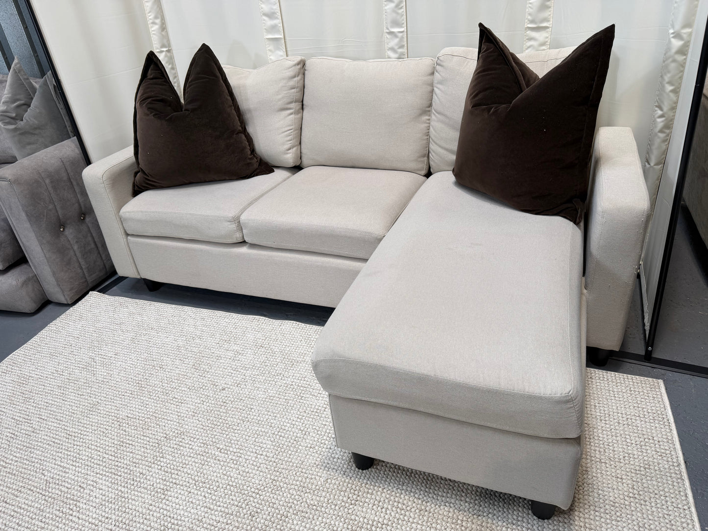 wayfair corner/three seater and footstall