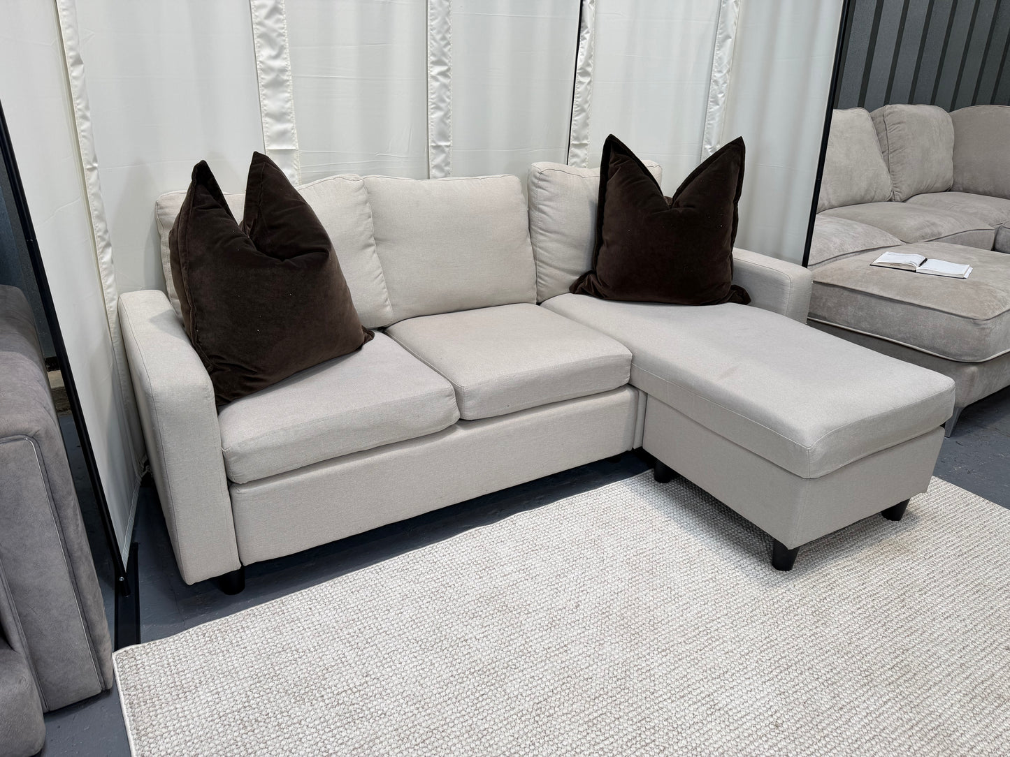 wayfair corner/three seater and footstall