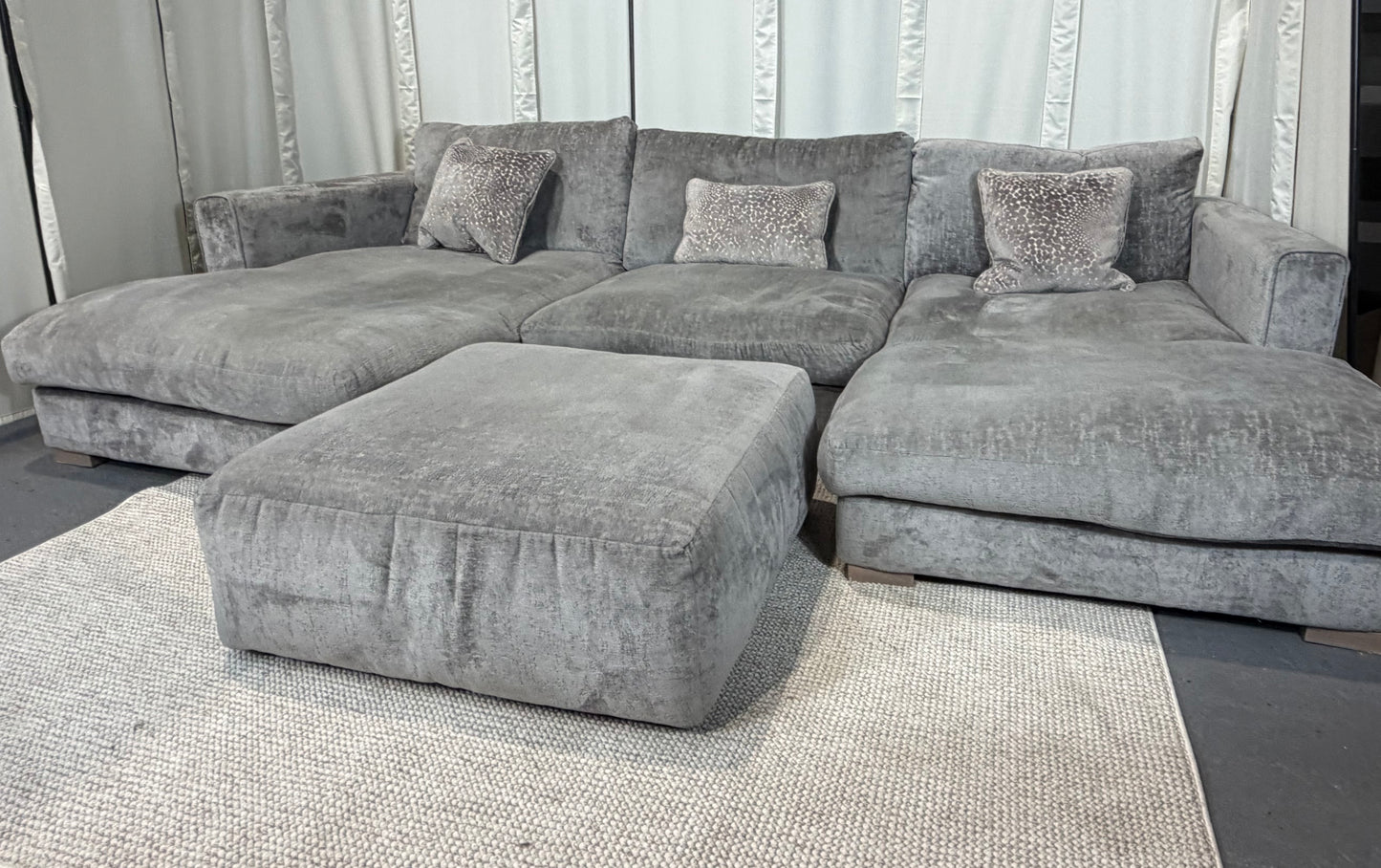 Sofology cinema sofa with matching footstall