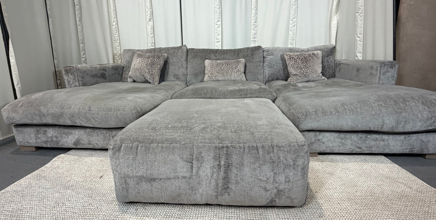 Sofology cinema sofa with matching footstall