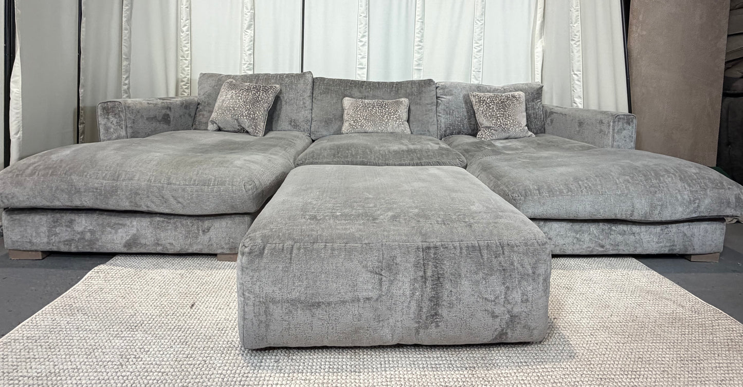 Sofology cinema sofa with matching footstall