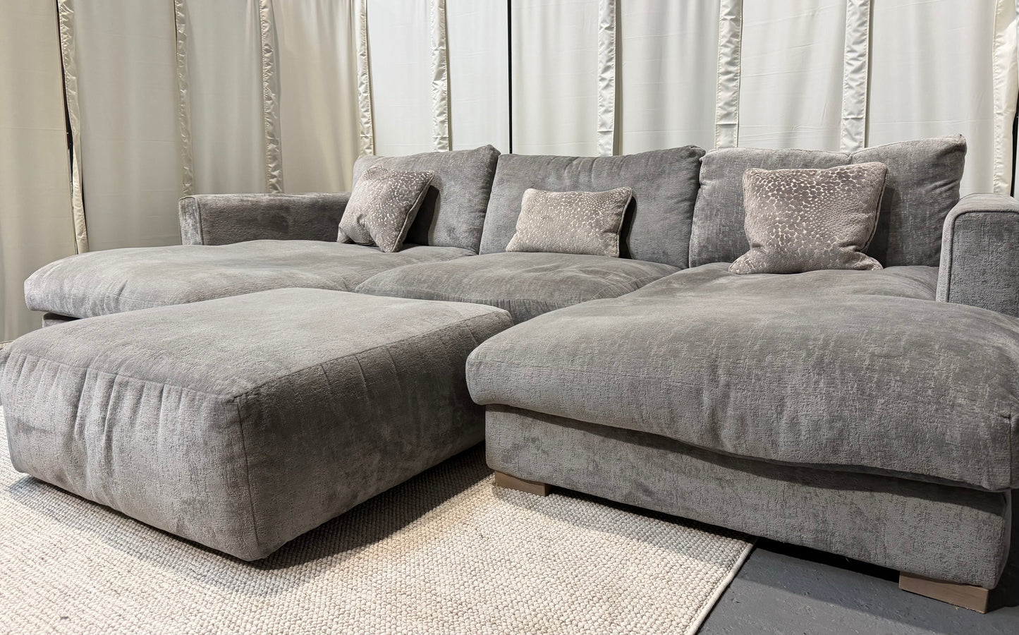 Sofology cinema sofa with matching footstall