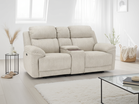 The Duchess "Lazy Lady" Electric Recliner Sofa Beige 2 Seater